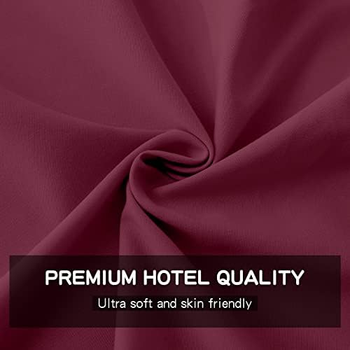 FreshCulture Queen Flat Sheet - Brushed Microfiber Top Sheet - Ultra Soft & Breathable - Wrinkle-Free - Easy Care - Burgundy - Image 3