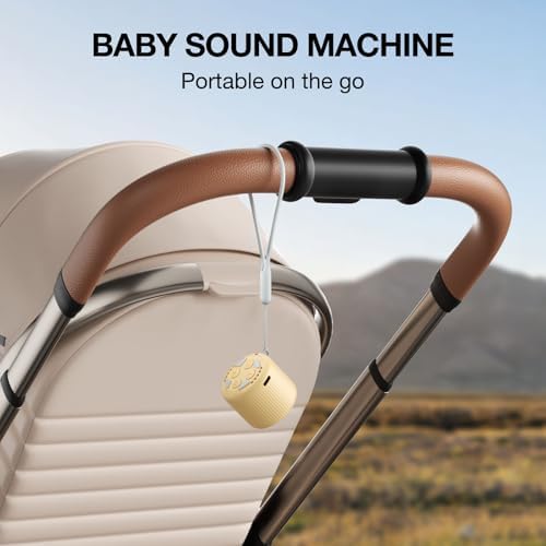 White Noise Machine Baby Portable Sound Machine,LEICEX Travel Sound Machine,15 Non-Looping Sound Timer and Memory Play, Mini White Noise Machine for Sleeping Office Travel （Honey） - Image 5