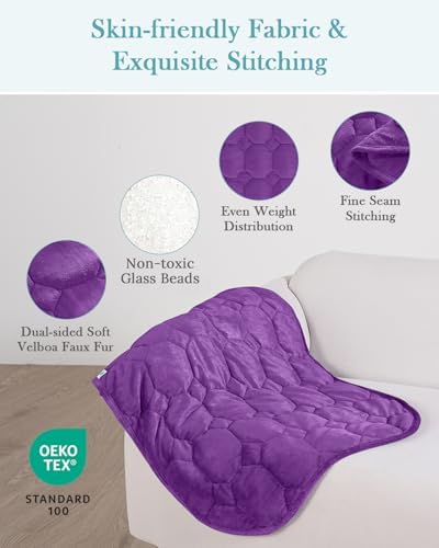 Topblan Weighted Lap Blanket Pad 7lbs for Adults, 29 x 24 Small for Travel - Image 3