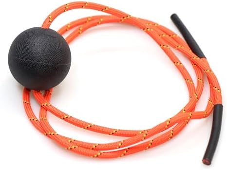 Tiger Tail Tiger Ball 1.7 Foam Roller Ball + 50”+ Corded Rope – Deep Tissue Massage Ball: Feet, Legs, Neck, Back – Trigger Point Massage Therapy – Relieve Muscle Soreness – Muscle Recovery by TigerTailUSA