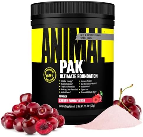 Animal Pak Multivitamin Powder All-in-1 Supplement | Cherry Bomb 60 Serving by Animal