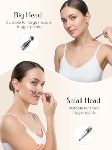 Acupuncture Pen, Premium Stainless Steel Acupressure Pen for Muscle Tension Pain Relief, Trigger Point Massage Pen Manual Reflexology Tool - Image 4