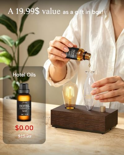 Waterless Diffuser, Rechargeable Battery 9H Runtime,3 Color Light with Bulb - Image 6