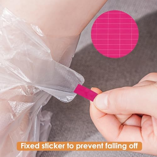 Quacc 100 PCS Plastic Disposable Foot Covers, Paraffin Bath Liners for Feet, Clear Foot Mask Socks for Pedicure, Spa, Trial Shoe - Image 3