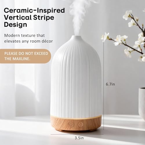 100ML Essential Oil Diffuser, Ultrasonic Cool Mist Aromatherapy Diffuser with Timer & 8-Color LED Light, Continuous & Intermittent Mist Modes, Auto-Off, Quiet Diffusers for Home Office Yoga - Image 5