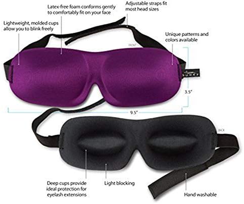 Bucky 40 Blinks No Pressure Printed Eye Mask for Travel & Sleep, Lattice, One Size - Image 4