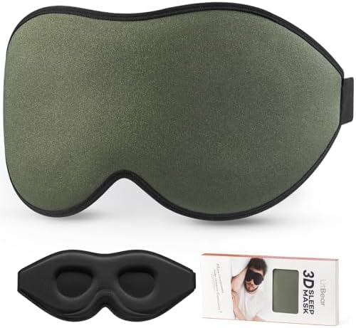 LitBear Sleep Mask for Side Sleeper Women Men, Eye Mask for Sleeping by LitBear