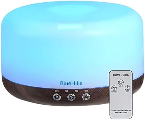 BlueHills 1000 ML Essential Oil Diffuser Premium Humidifier Remote Darkwood by BlueHills