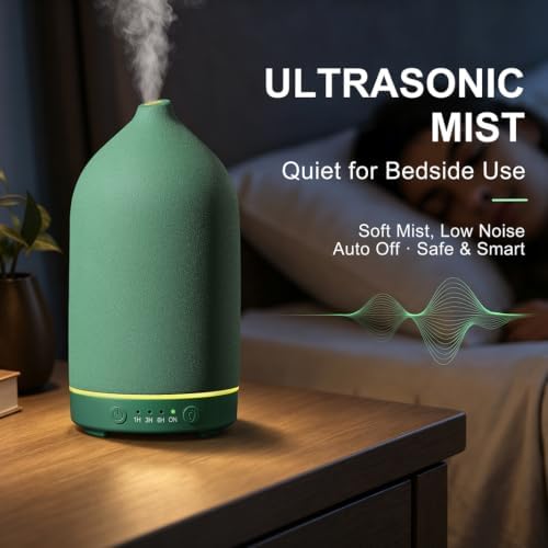 Gooamp 200ML Ceramic Essential Oil Diffuser for Home, Stone Diffuser - Image 6