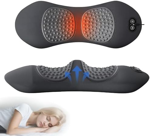 Rechargeable 3 in 1 Electric Lumbar Support Pillow with Heat & Lift Traction 2026 New, Cordless Triple Fusion Back Massager, Lower Back Pain Relief Deep Tissue Support Pillow for Bed Car Office by LEWITOOLS