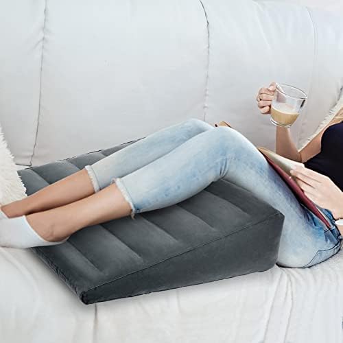 USHMA Inflatable Wedge Pillow, Portable Travel Wedge Pillow, Fast Inflation & Deflation Inflatable Wedge Pillows for Travel, Blow Up Sleeping Back Knee Bed - Image 5