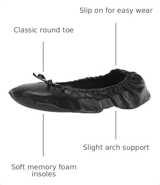 Shoes 18 Women's Foldable Portable Travel Ballet Flat Shoes w/Matching Carrying Case - Image 2