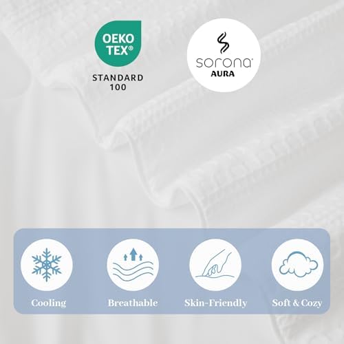 Waffle Cooling Comforter Blanket for Hot Sleepers, King Size, White - Image 5