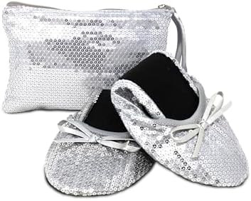 Foldable Flats for Women, Portable Ballet Shoes for Wedding &Travel Comfort by SilkyToes