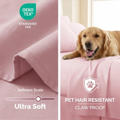 Southshore Fine Living 2-Pack Twin XL Flat Sheets Only Microfiber Pink - Image 4