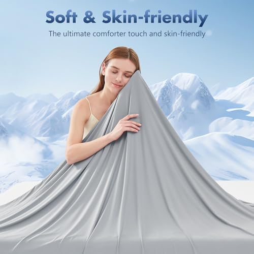 GOHERO Cooling Blanket Throw - Arc-Chill Q-Max >0.5 Cool Summer Blanket for Hot Sleepers - Double Design Lightweight Blanket Absorbs Heat to Keep Cool on Warm Nights(50"x70") Dark Grey - Image 3