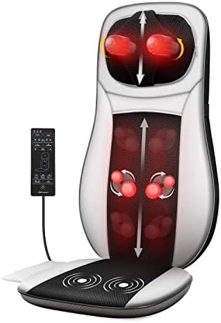 Snailax Back Massager with Heat, Adjustable Shiatsu Neck Massage Chair Pad by Snailax