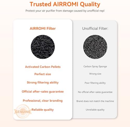 AIRROMI Pet Air Purifier for Home & Bedroom, HEPA Activated Carbon Filter, Removes Pet Dander & Odor, Allergies, Smoke, Hair, Night Light, Fragrance Sponge, Up to 658 ft², A2002 Pink - Image 5