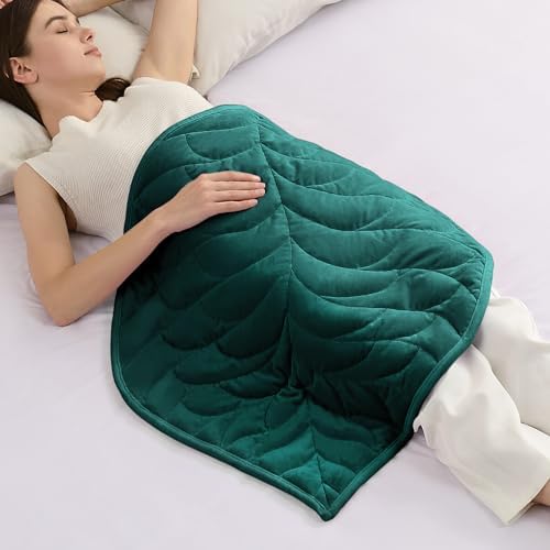 Kaisa Weighted Lap Blanket for Adults, 3 lbs, 23"x29", Leaf Pattern, Green by Kaisa