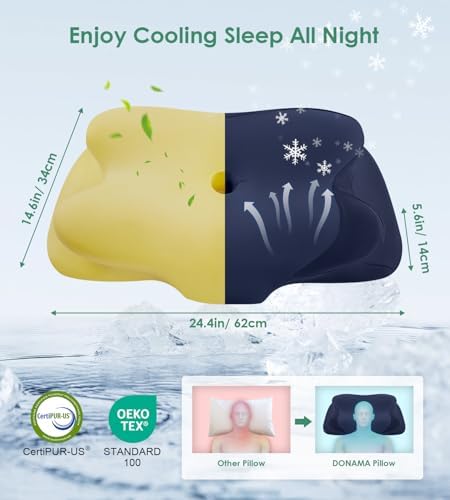 DONAMA Cervical Pillow Ergonomic Memory Foam Pillow for Neck Support - Image 2