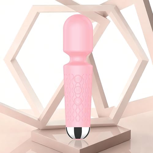 Handheld Cordless Mini Massager, Powerful Quiet with Waterproof, 20 Modes & 8 Speeds Vibration Wand for Back Neck Shoulders, Muscle Soreness Relief & Recovery (Pink) by BitOffun%EF%BC%8DPersonalMassager