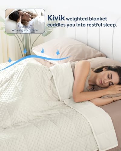 Kivik 12lbs Weighted Blanket for Adults, 48"x72" Twin Size Heavy Blankets - Image 2