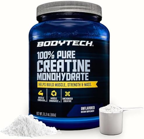 BodyTech Creatine Monohydrate Powder, Unflavored, 31.9 Oz, 181 Servings by BodyTech