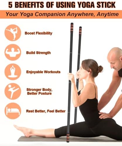 Queension 5ft Yoga Stick Adjustable Stretching Bar for Mobility & Balance - Image 5