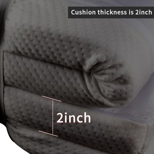 Grey Lash Bed Memory Foam Massage Table Topper, 73x29x2 inch, Removable Cover, Non-Slip, Elastic Bands - Image 6
