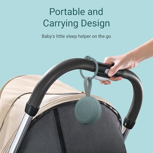 Portable Baby Sound Machine [White Noise for Babies Kids][Supports Bluetooth Audio Playback][Timer Function][12 Soothing Sounds] 15 Hours Battery Life, Travel,Shower,Clips on Baby Stroller.Slate - Image 6