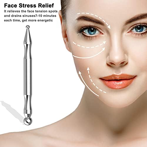 Acupuncture Pen, Facial Reflexology Tools Stainless Steel, Trigger Point Massager Tool, Deep Tissue Massage Tool - Image 5