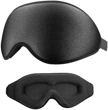 Sleep Mask for Side Sleeper Women Men, 100% Light-Blocking Eye Mask for Deeper Sleep, Zero Eye Pressure, Soft Breathable Adjustable Elastic Strap Perfect for Travel and Insomnia by Unknown