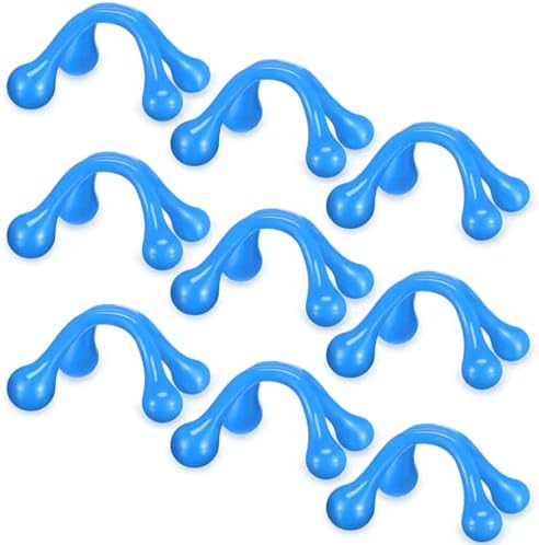 Liliful 9Pcs Palm Massage Tool Handheld 4 Point Deep Tissue Massager, Blue by Liliful