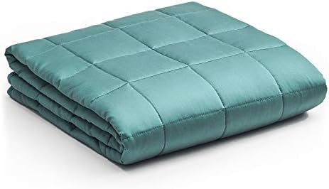 YnM Cooling Weighted Blanket — Oeko-Tex Certified Material with Premium Glass Beads (Sea Grass, 60''x80'' 25lbs), Suit for One Person(~240lb) Use on Queen/King Bed by YNM