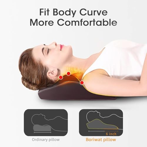 Boriwat Back Massager with Heat, 3D Kneading Massage Pillow for Back, Neck, Shoulder, Leg Pain Relief Deep Tissue, Gifts for Women Men Mom Dad(Brown) - Image 2