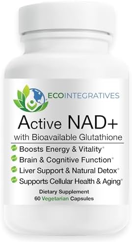 Active NAD+ with Bioavailable Glutathione - 60 Veggie Caps by EcoIntegratives