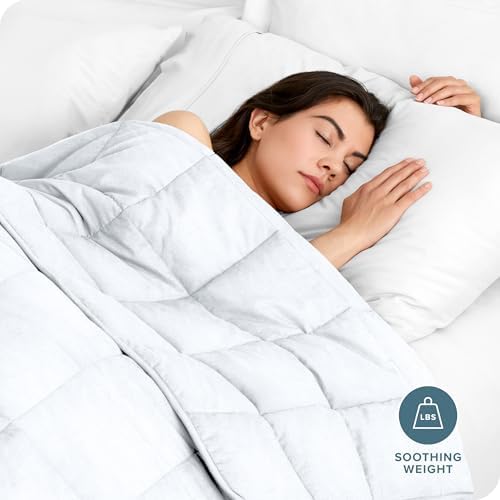 Bare Home Minky Fleece Weighted Blanket (White, 60"x80" 17lbs) - Image 2