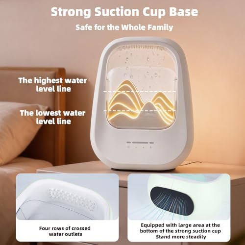 8-in-1 White Noise Sound Machine with Rain Drop Real Sound, Cream - Image 6