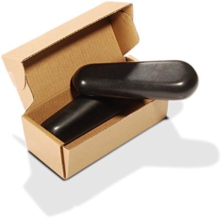 Master Massage 2-Piece Triangular Basalt Hot Stone Set – Pressure Point & Trigger Massage Tool, Thumb Saver Pack, Black by MasterMassage