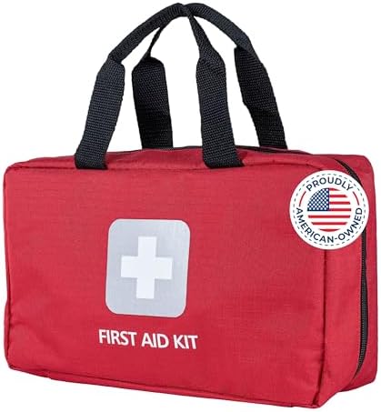 Thrive Home Essentials First Aid Kit (291 Pieces) - First Aid Bag with Multi-Sized Bandage, Gauze, Wipes, Scissors, Gloves, Tape, Ice Pack and More by Thrive