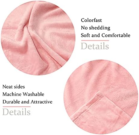 NANPIPER Fleece Blankets, Super Soft Flannel Fuzzy Blanket for Couch, Luxury Cozy Lightweight Microfiber Dog Blanket-Throw Size,Pink - Image 2