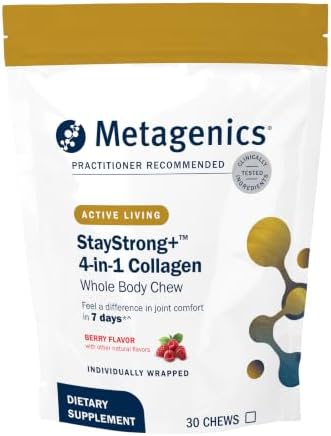 Metagenics StayStrong+ 4-in-1 Collagen Whole Body Chew, Berry, 30 Chews by Metagenics