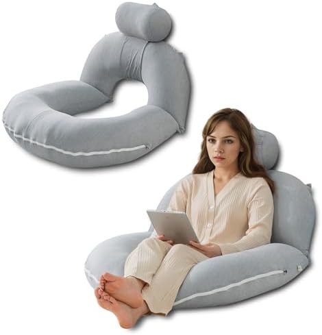 INSEN Reading Pillow, Back Pillow for Sitting in Bed and Couch, Gaming Pillow for Adults, Sit Up Support for Bed by INSEN