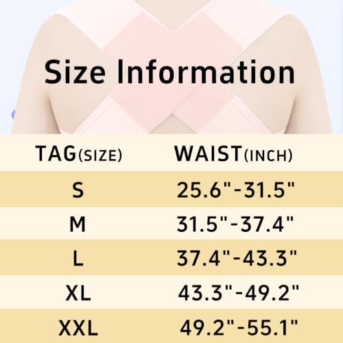 Posture Corrector for Women and Men, Back Brace with Lumbar Support Panel and Adjustable Shoulder Support, Full Back Support Posture Trainer, Back Straightener for Upper Back, Lower Back Support, Rounded Shoulders, Slouching, Hunchback Corrector (Pink,... - Image 2