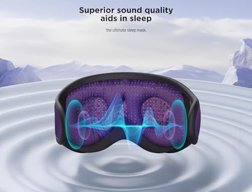LC-dolida Sleep Mask with Bluetooth Headphones Bluetooth Sleep Mask Sleep Headphones,3D Eye Mask for Sleeping Mask Music Sleeping Headphones for Side Sleepers Meditation Gifts Gadgets for Men Women - Image 5