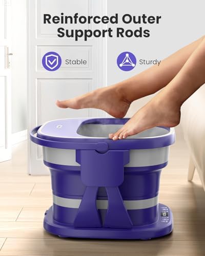 Puboo Collapsible Foot Spa Bath Massager with Heat, Precise Temp Control - Image 4