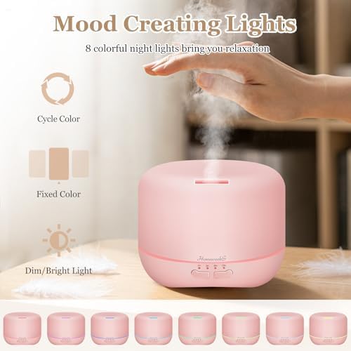 Homeweeks Essential Oil Diffuser for Room Aromatherapy Scent Diffuser - Image 5