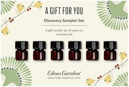 Edens Garden A Gift for You Discovery Sampler 6 Set – 100% Pure Therapeutic Essential Oils – Happy Day, Lavender, Best Sleep, Ocean Breeze, Relaxing Home & Smells Amazing Oil Blends, .92 ml/ 6 Pack by EdensGarden