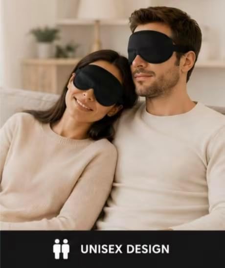 Silk Sleep Mask for Women & Men, Soft Black Eye Mask for Sleeping, Light Blocking Comfortable Blindfold with Elastic Strap for Travel, Nap, Meditation & Night Sleep - Image 5