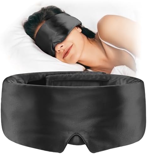 Umisleep Satin Sleep Mask for Side Sleeper, Blackout Eye Mask for Women Men by Umisleep